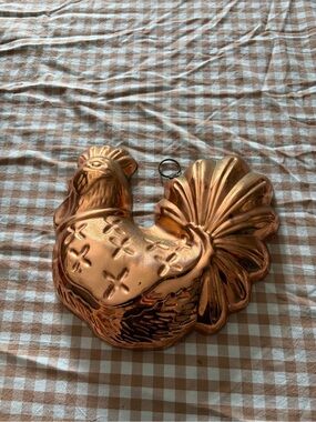Copper Rooster Wall Decor - Shiny Copper Finish